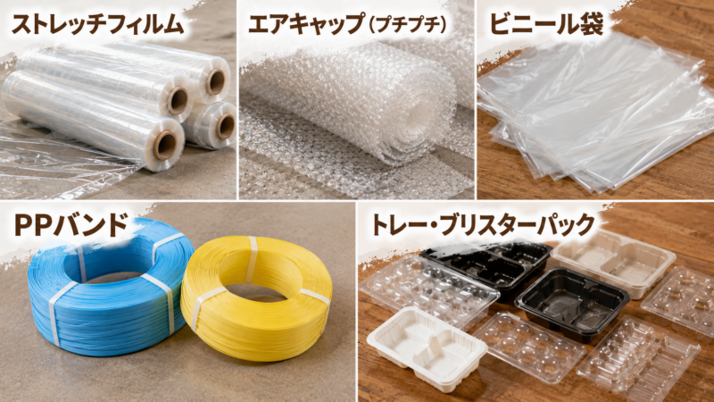 プラスチック製の梱包材