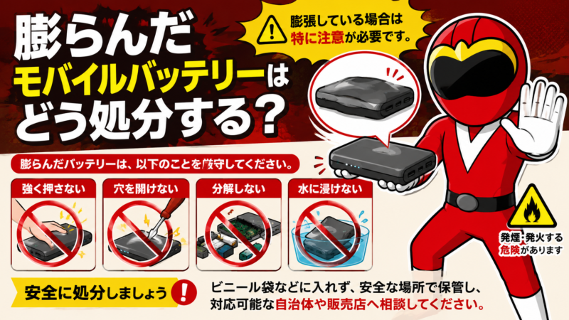 膨らんだモバイルバッテリー