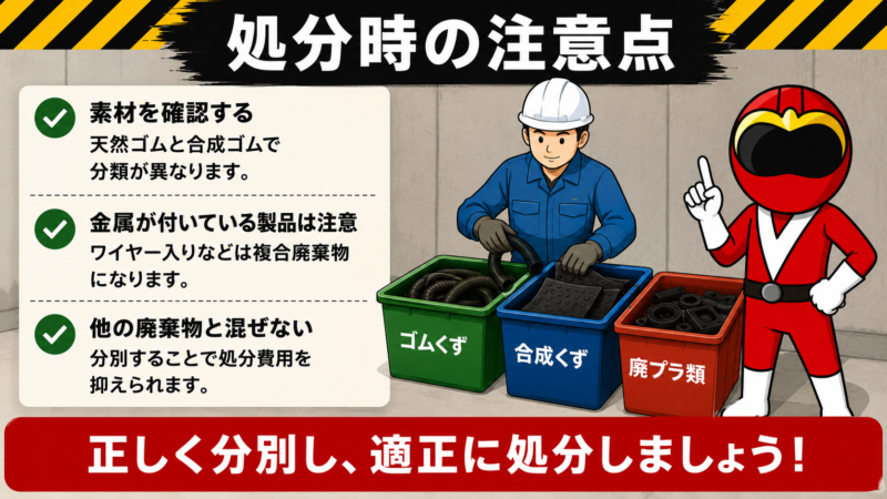 ゴム処分の注意点