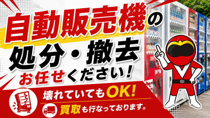自動販売機の処分・撤去・買取