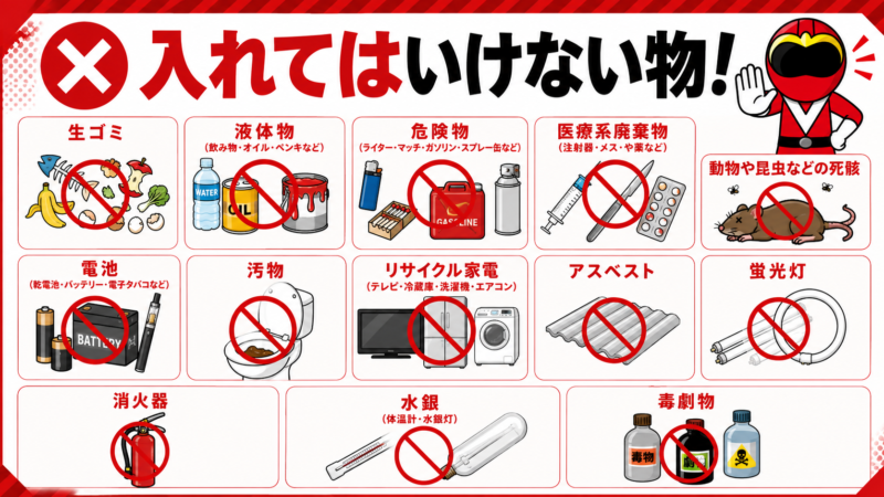 回収出来ない物