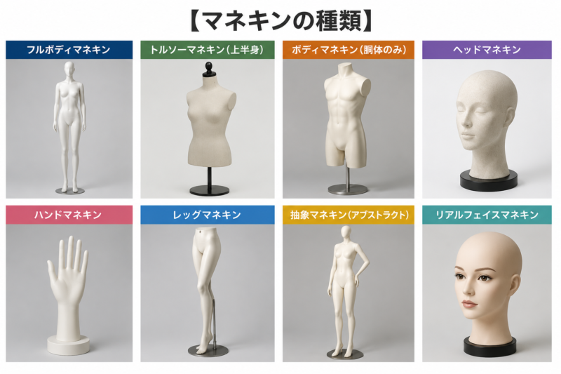 マネキンの種類