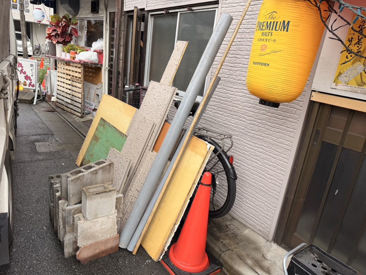 大田区・店舗・サイディング・コンクリートブロック