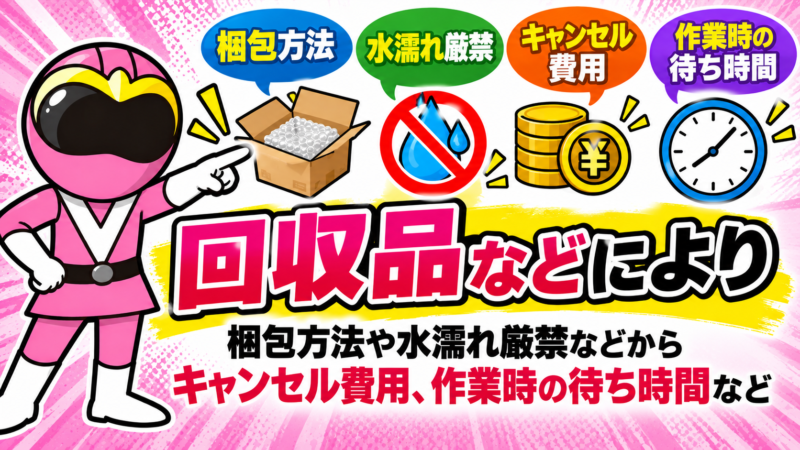 回収の際の注意点