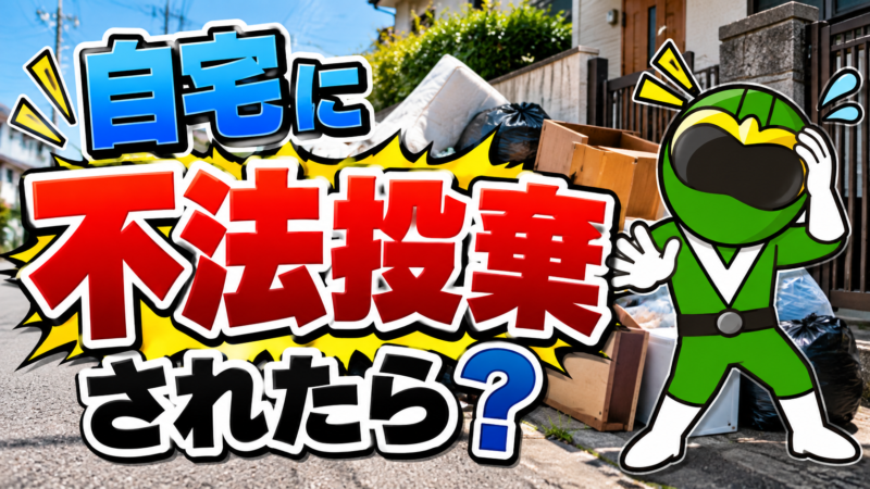 自宅に不法投棄されたら?