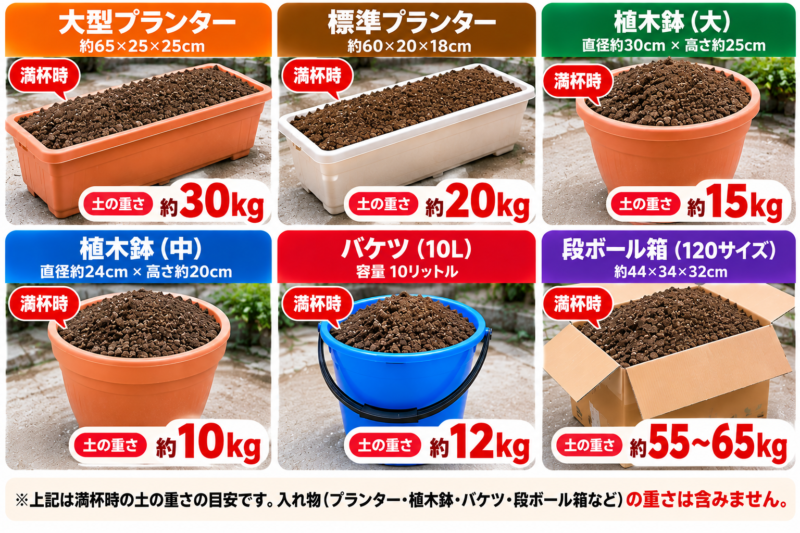 植木鉢・プランターの目安