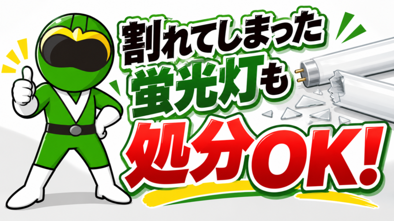 割れた蛍光灯もOK！