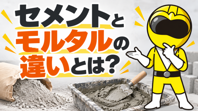 セメントとモルタルの違いとは？