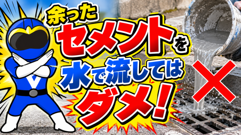 セメントは流してはダメ！